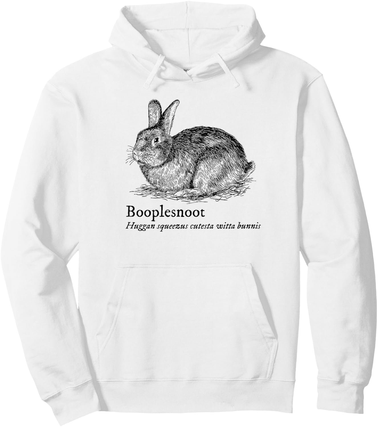Booplesnoot Cute Funny Bunny Rabbit Lover Back to School Hoodie - Hoodie | White