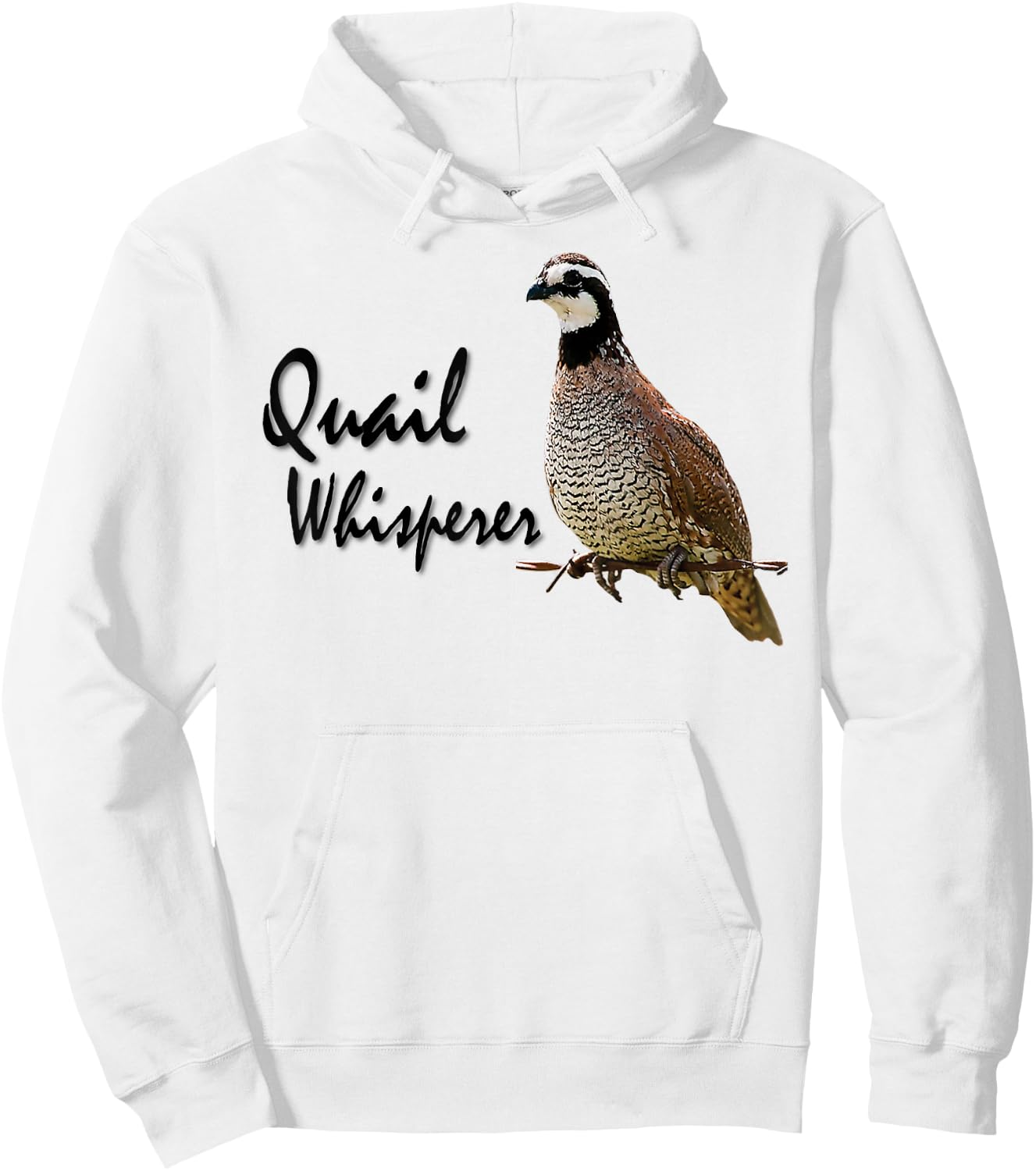 Quail Shirt, Quail Whisperer, Bobwhite quail Hoodie - Hoodie | White