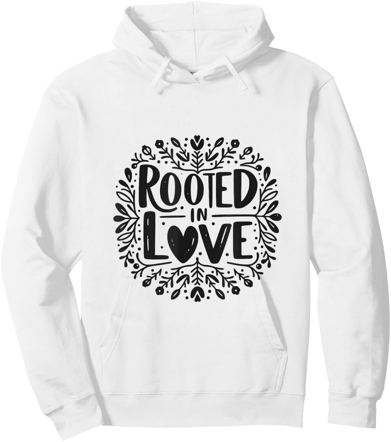Rooted in Love Family Cute Heart Hoodie - Hoodie | White