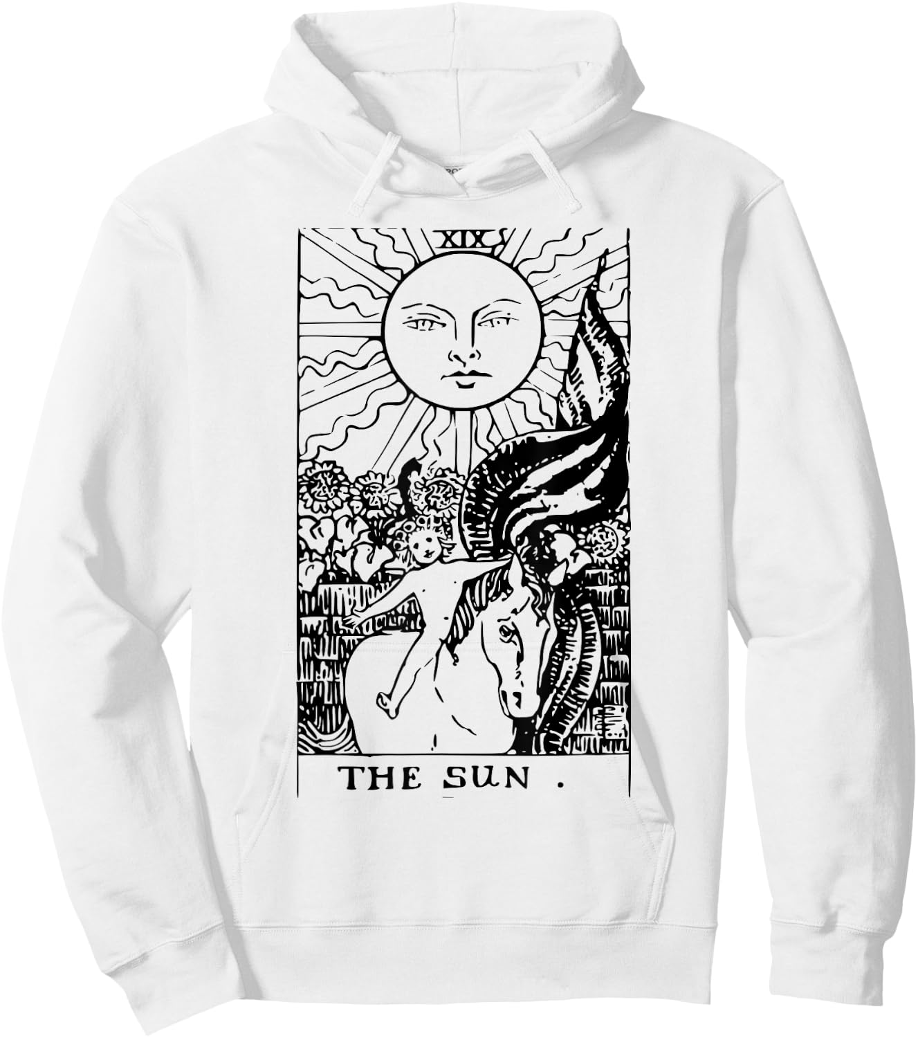 The Sun Vintage Tarot Card Inspired Hoodie - Hoodie | White