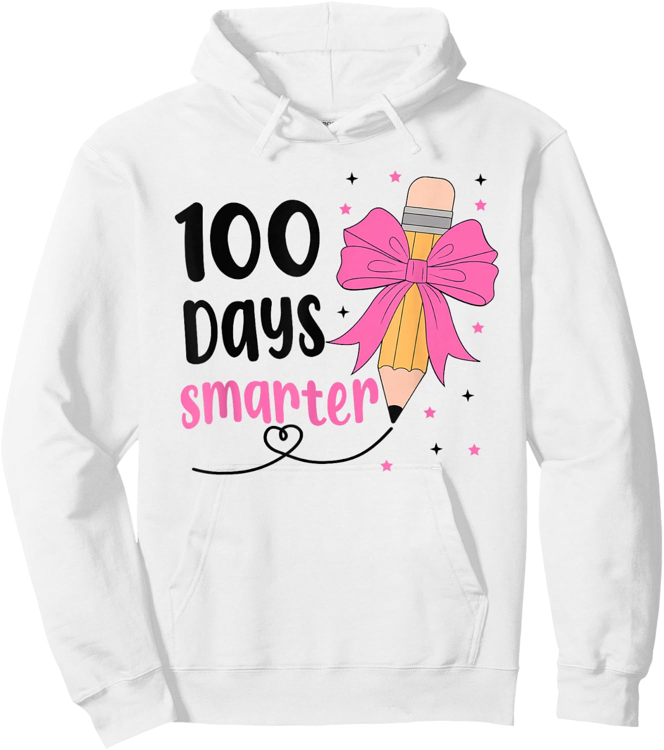 100 Days Smarter 100th Day of School Toddlers Girls Kids Hoodie - Hoodie | White
