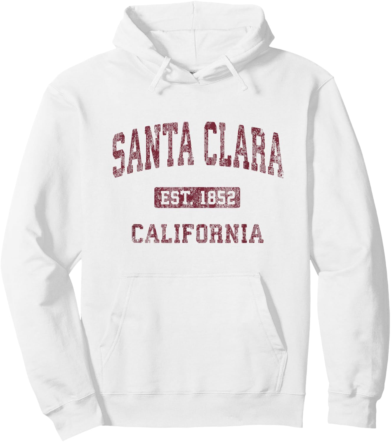 Santa Clara California CA Vintage Athletic Sports Design Hoodie - Hoodie | White