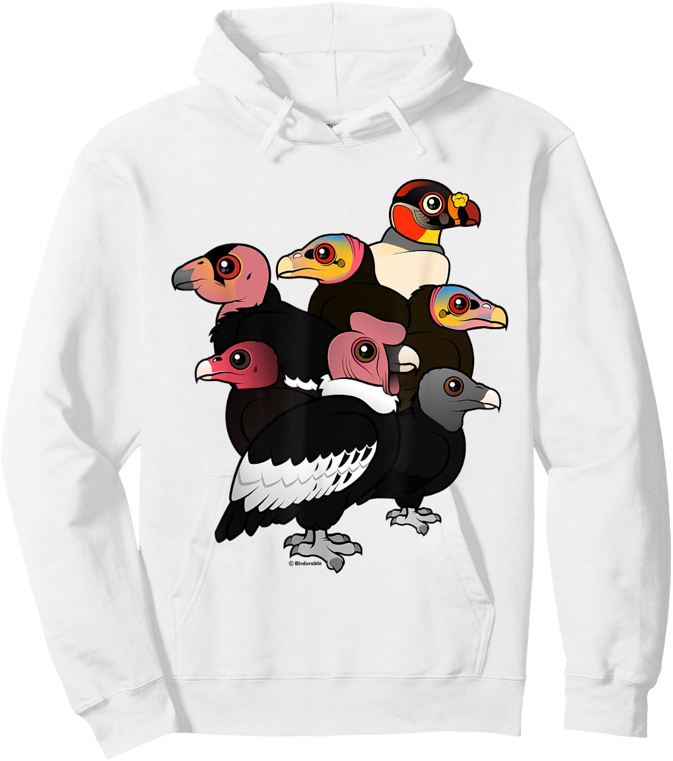 New World Vultures Cute Bird Hoodie - Hoodie | White