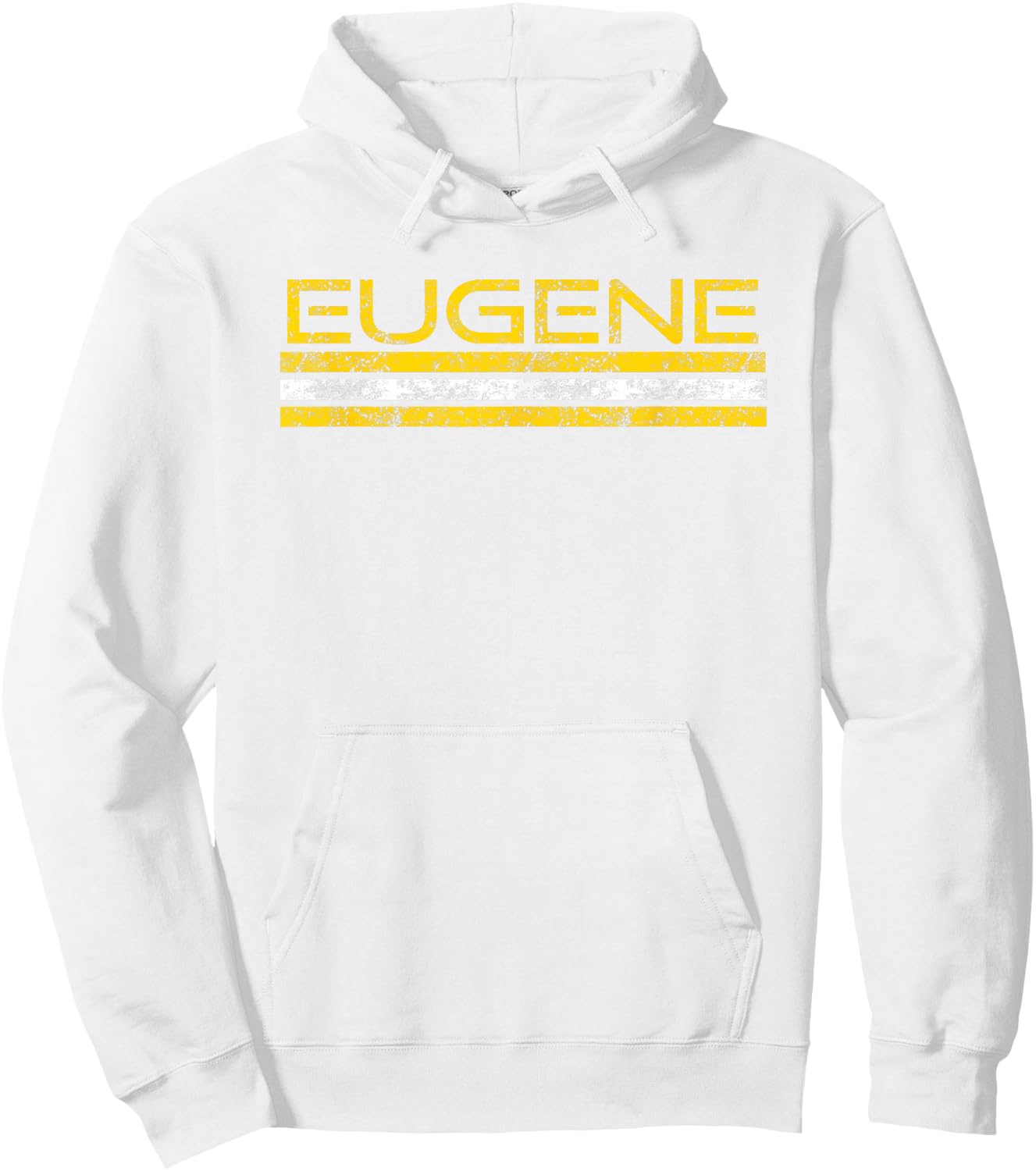 Eugene Oregon Retro Vintage Weathered Hoodie - Hoodie | White