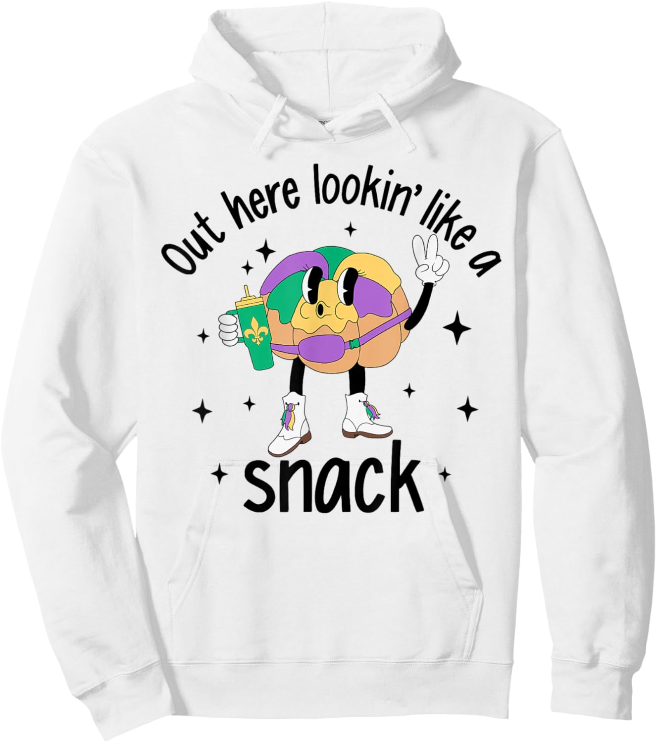 Mardi Gras Hoodie - Hoodie | White