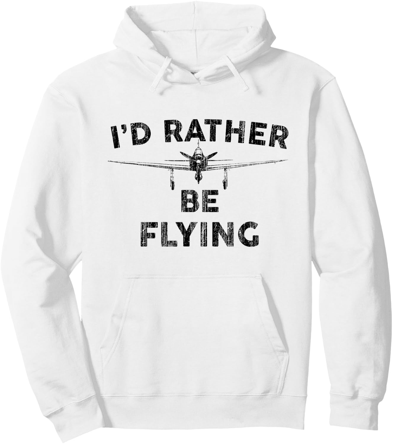 I'd Rather be Flying T shirt Funny Airplane Aviation Pilot Hoodie - Hoodie | White