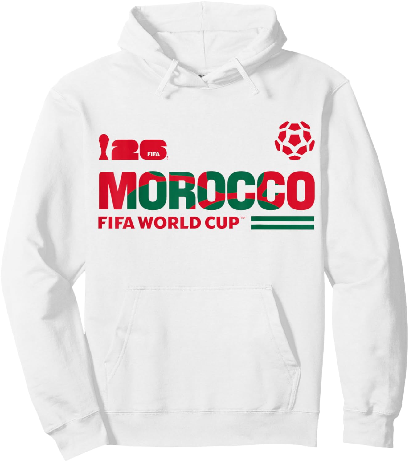FIFA World CUP26 Qualifier Morocco Hoodie - Hoodie | White