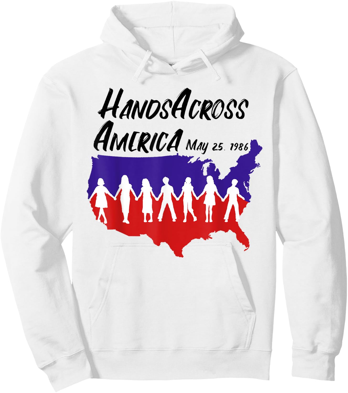 Hands Across America T Shirt May 25, 1986 Men Women & Kids Hoodie - Hoodie | White