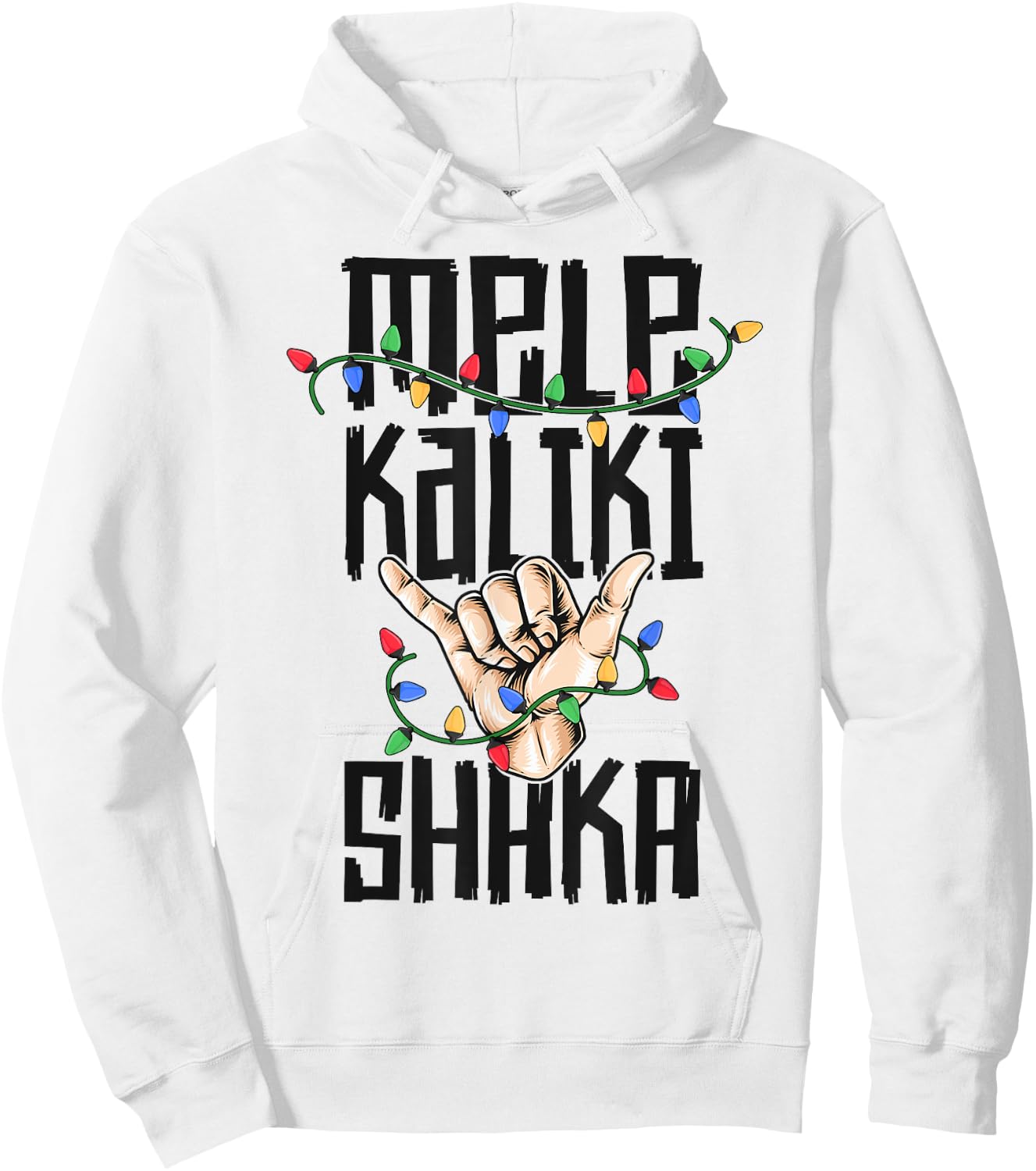 Mele Kalki Shaka Hawaiian Christmas shirt Kalikimaka Hawaii Hoodie - Hoodie | White