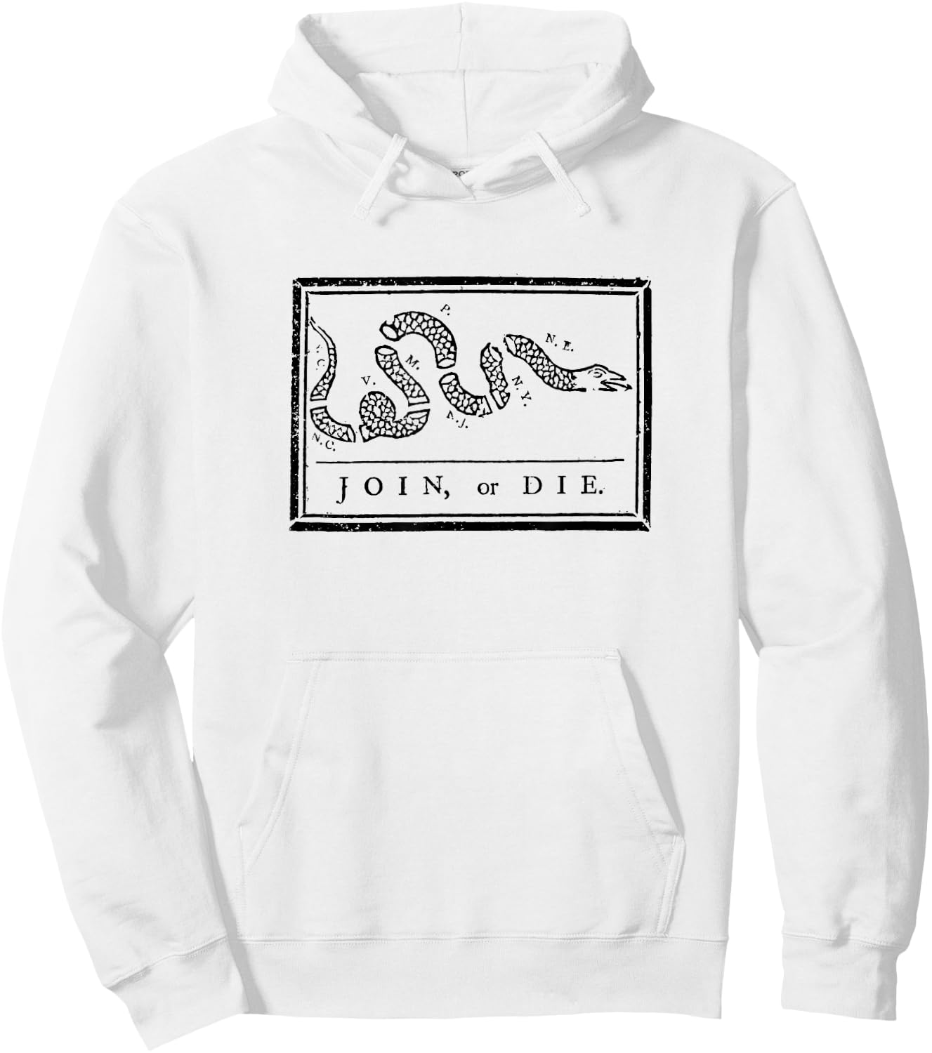 Ben Franklin - Join or Die Hoodie - Hoodie | White