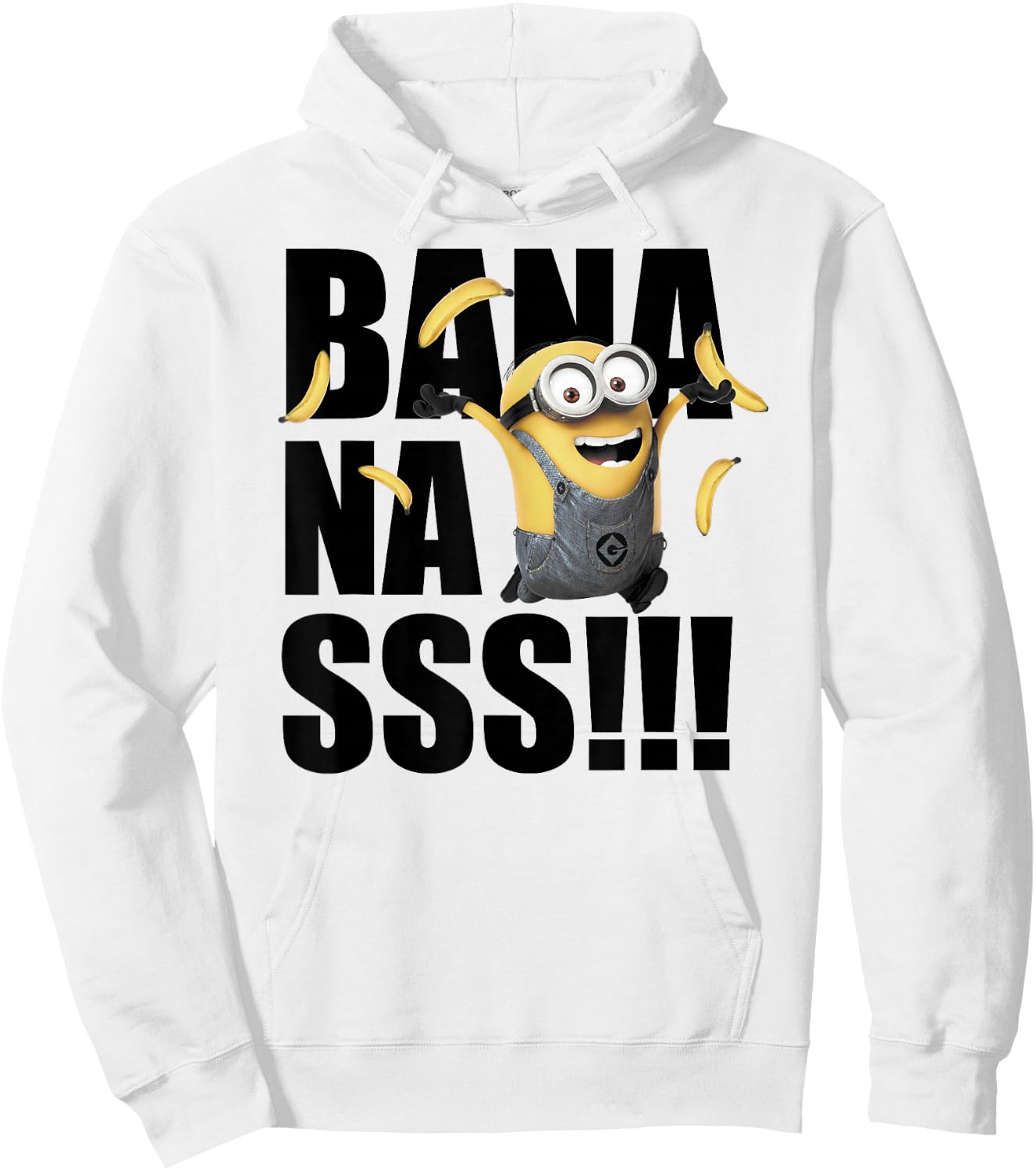 Despicable Me Minions Dave Goes Bananas Graphic Hoodie - Hoodie | White
