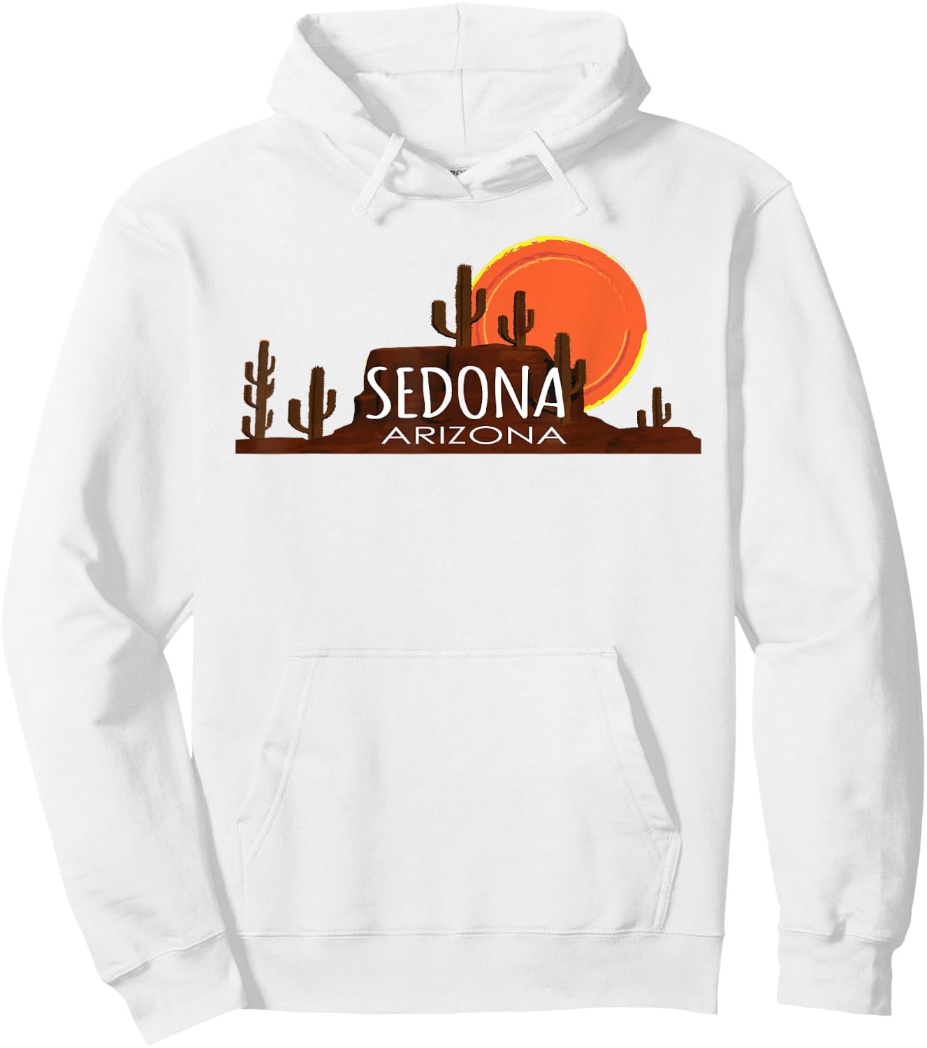 Sedona, Arizona Retro Vintage Sunset Hoodie - Hoodie | White