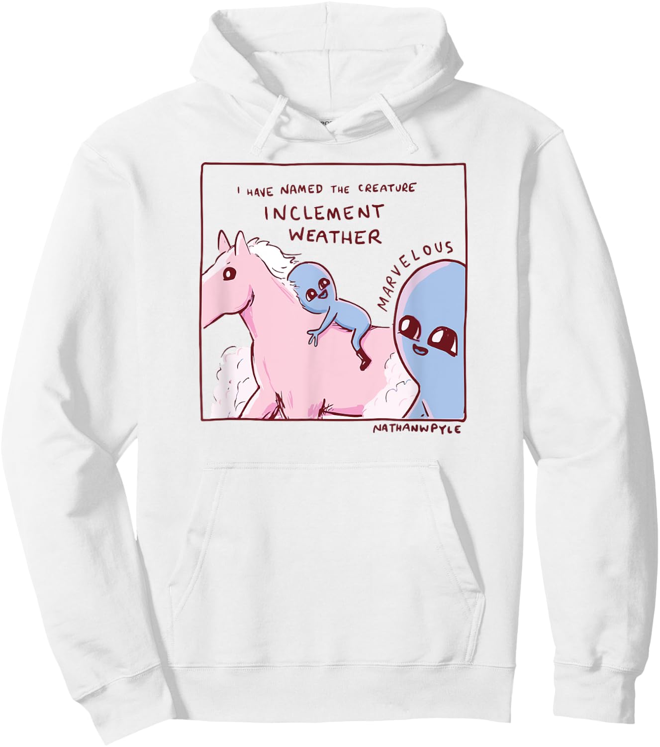 Threadless Nathan W. Pyle Strange Planet Marvelous Graphic Hoodie - Hoodie | White