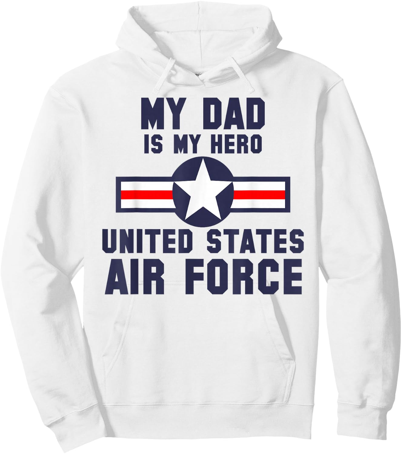 My Dad is My Hero United States Air Force Vintage Hoodie - Hoodie | White