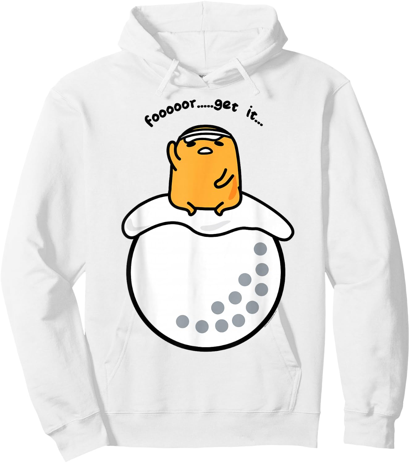 Gudetama Golf Golfer Fore Forget It Hoodie - Hoodie | White