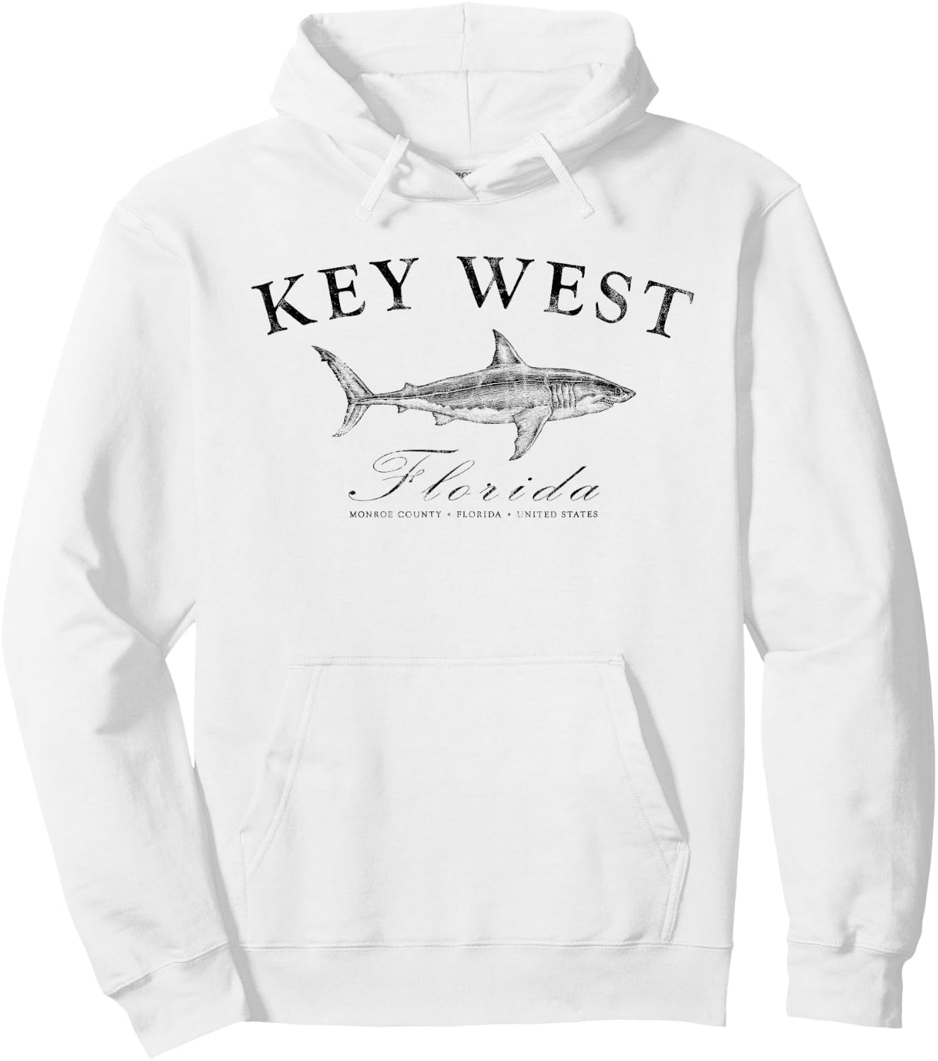 Key West Shark for Fishing Boating Diving and Captains Hoodie - Hoodie | White