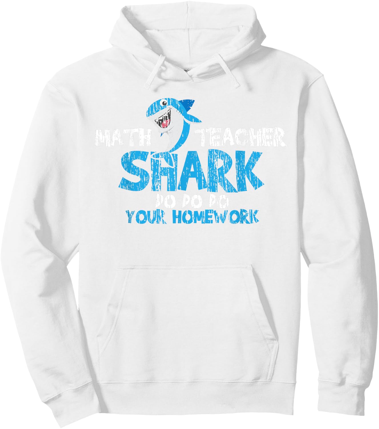 Math Teacher Shark Teachers Gift Men Women Girls Kids Hoodie - Hoodie | White