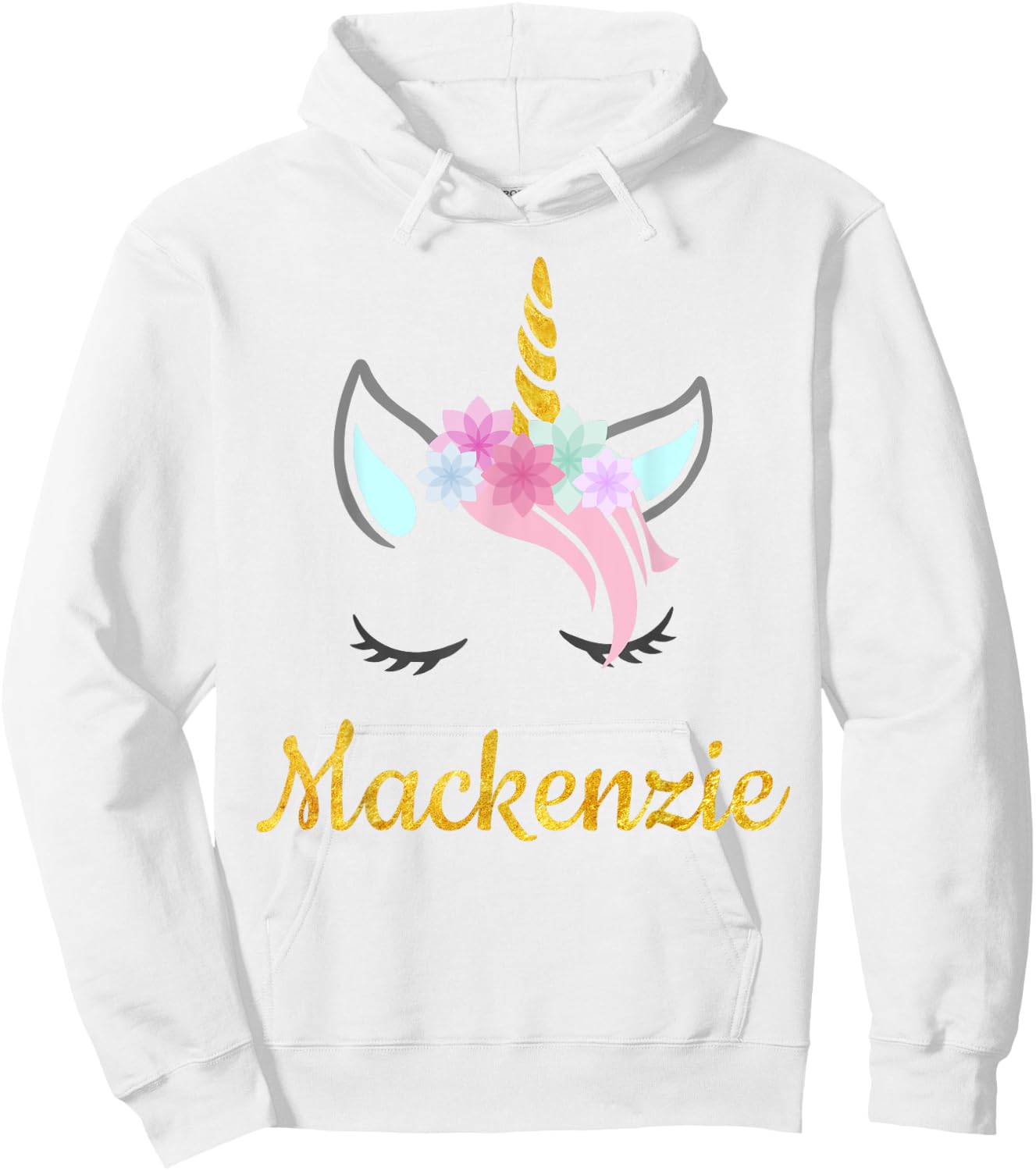 Mackenzie Unicorn Name Shirt for Mackenzie Hoodie - Hoodie | White