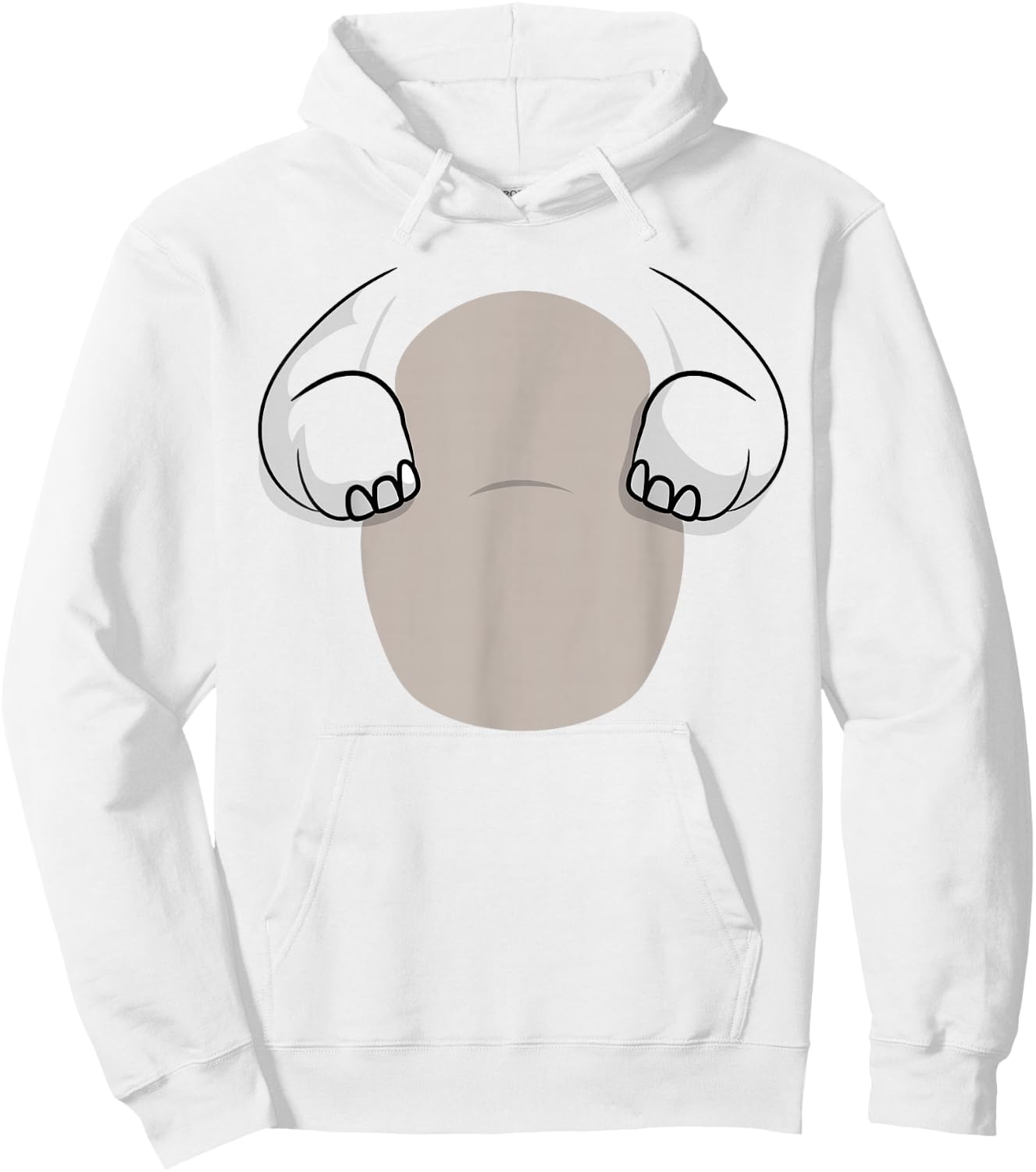 Elephant Body Costume Easy Halloween Costume Gift Funny Hoodie - Hoodie | White