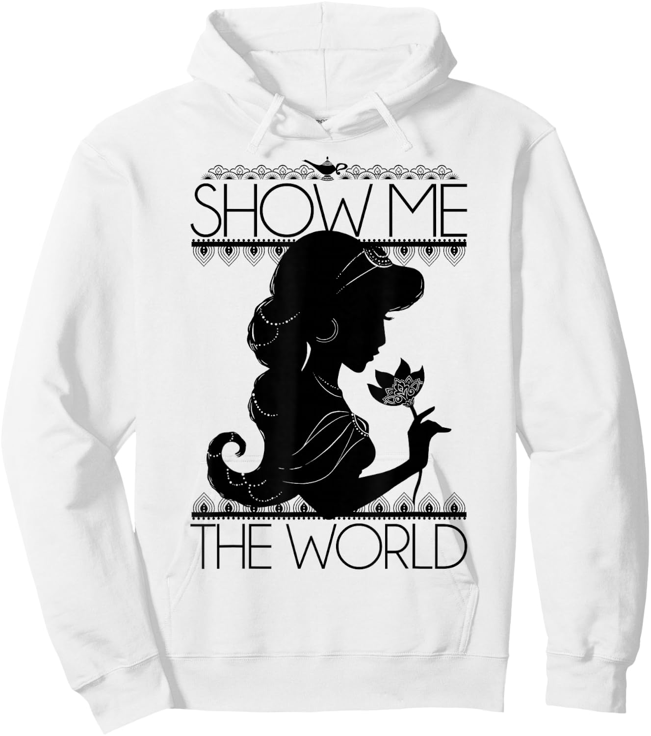 Disney Aladdin Jasmine Show Me The World Silhouette Hoodie - Hoodie | White