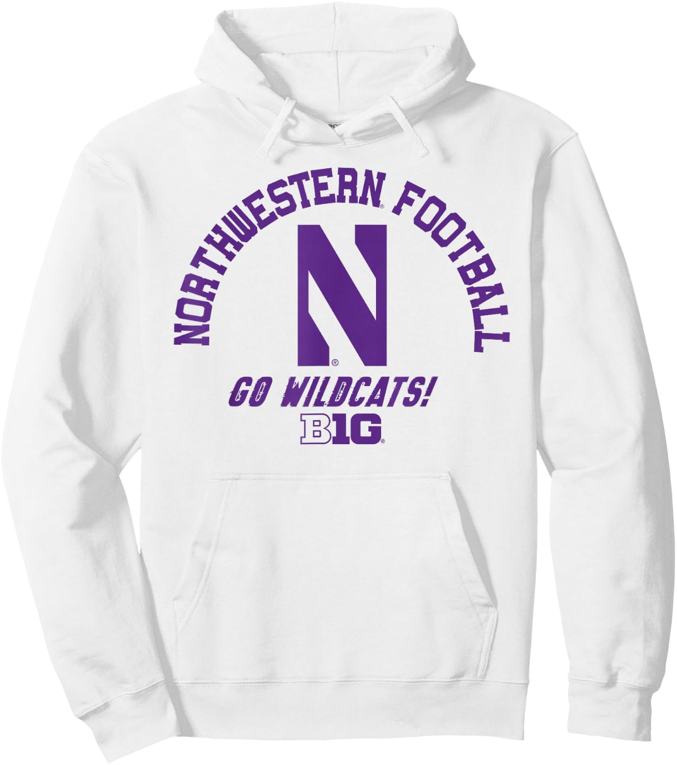Northwestern Wildcats Big 10 Football Officially Licensed Hoodie - Hoodie | White