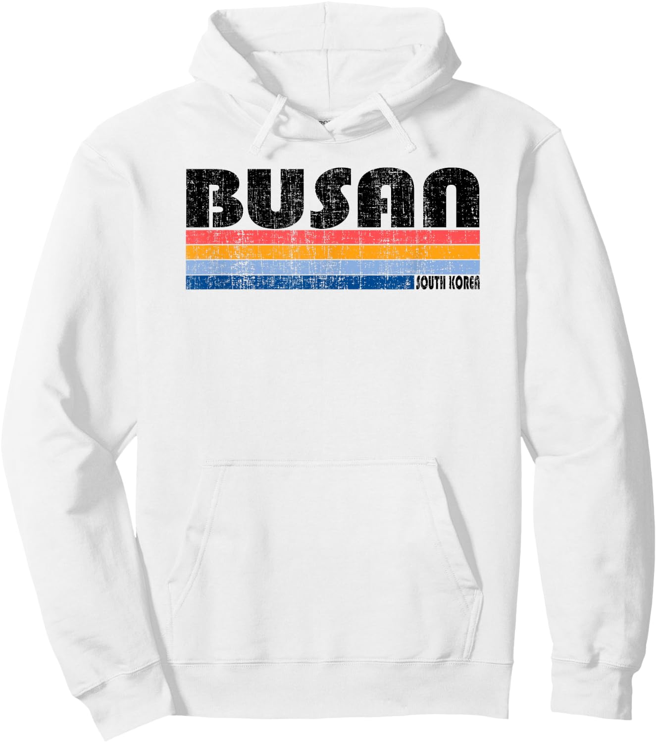 Vintage 70s 80s Style Busan, South Korea Hoodie - Hoodie | White