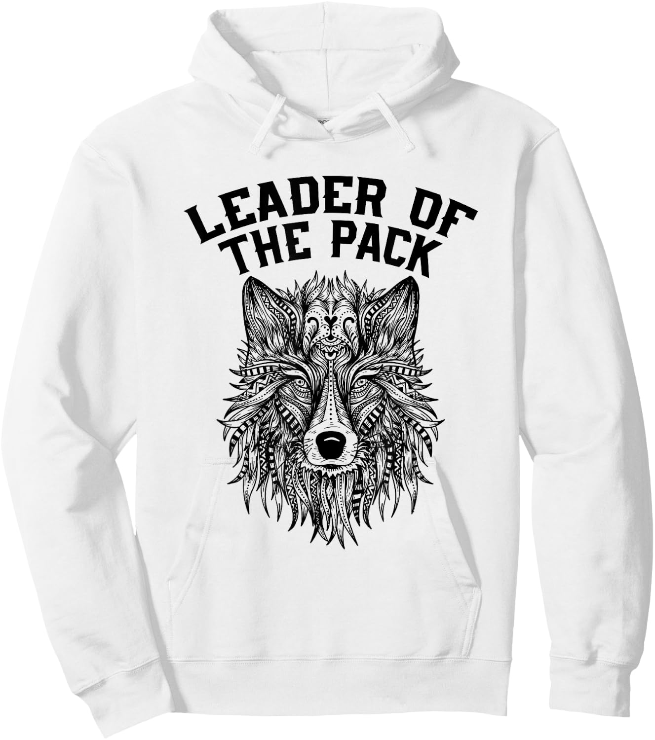 Leader Of The Pack Wolf T Shirt Hoodie - Hoodie | White