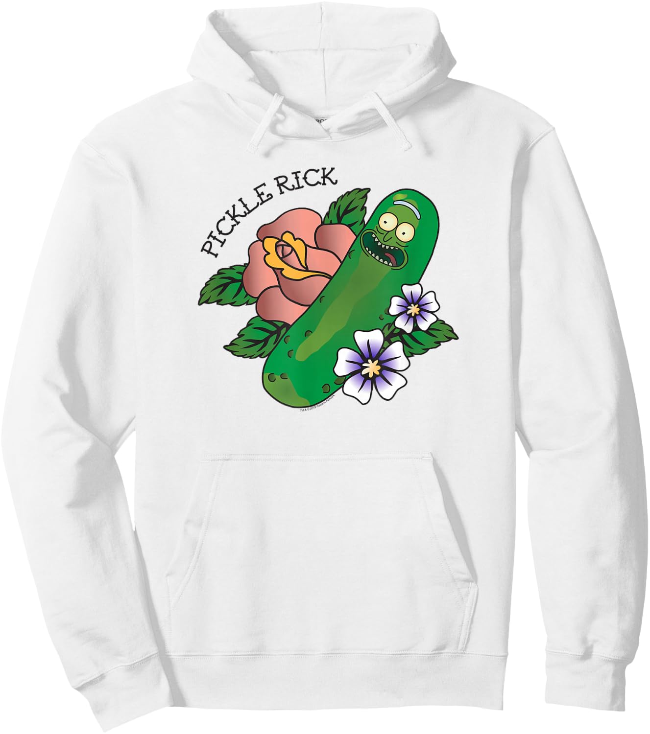 Rick and Morty Pickle Rick Tattoo Hoodie - Hoodie | White