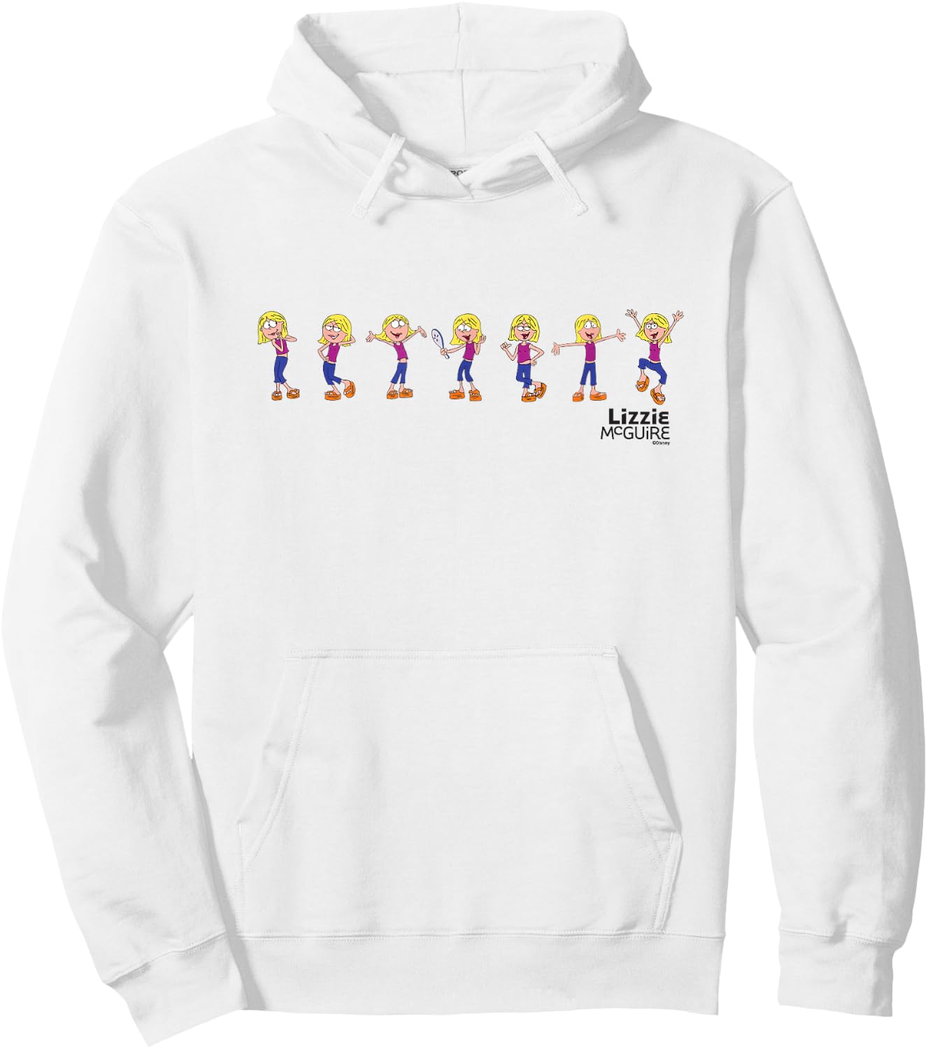Disney Lizzie McGuire Animated Lizzie Multi-Pose Hoodie - Hoodie | White