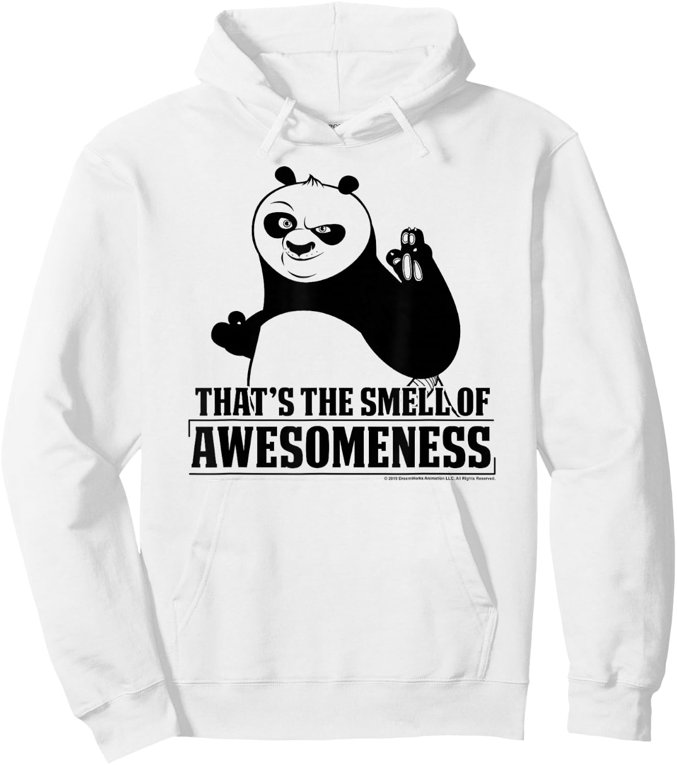 Kung Fu Panda Smell The Awesomeness Po Portrait Hoodie - Hoodie | White