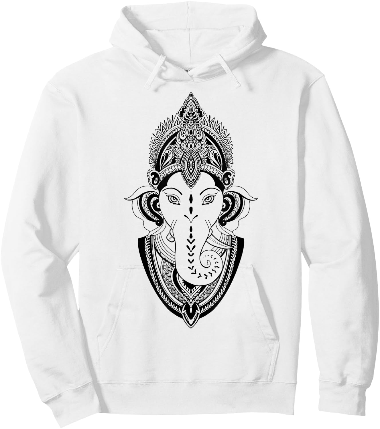 Ganesha God deity Indian India yoga meditation t shirt Hoodie - Hoodie | White