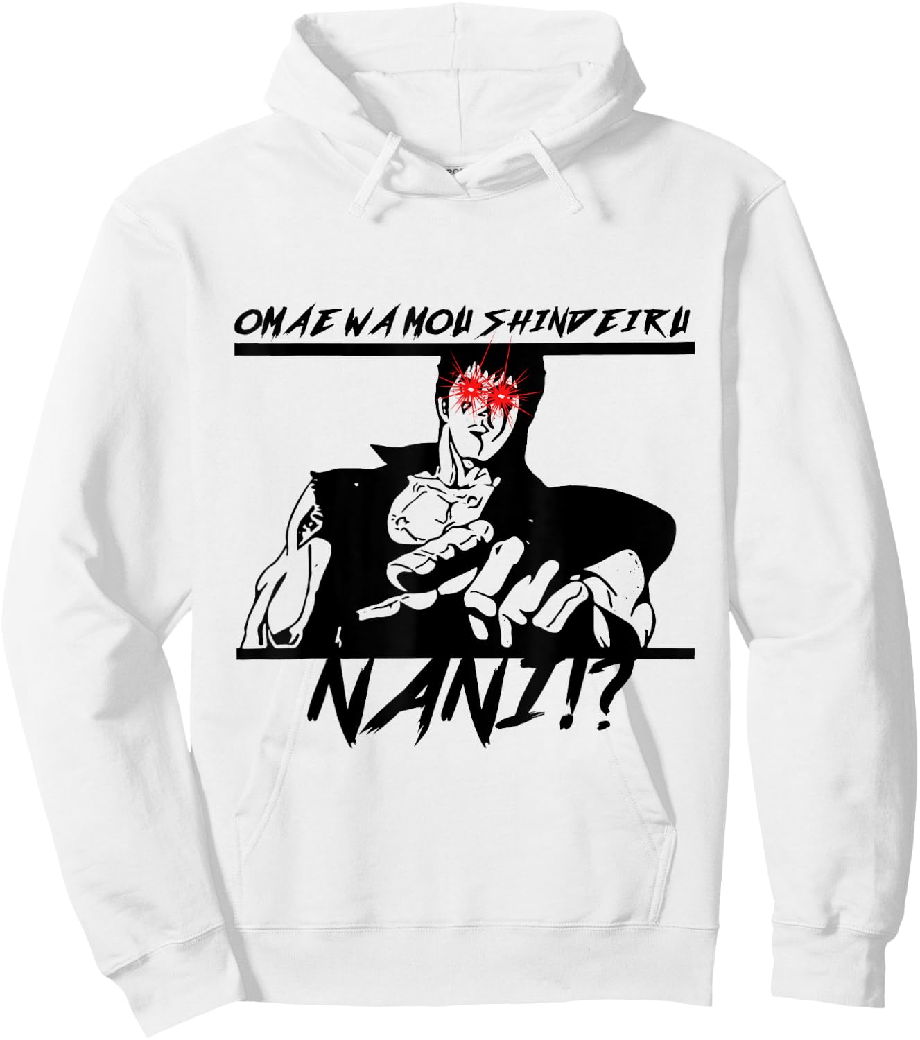 Omae Wa Mou Shindeiru Shirt Otaku Manga Anime Hoodie - Hoodie | White