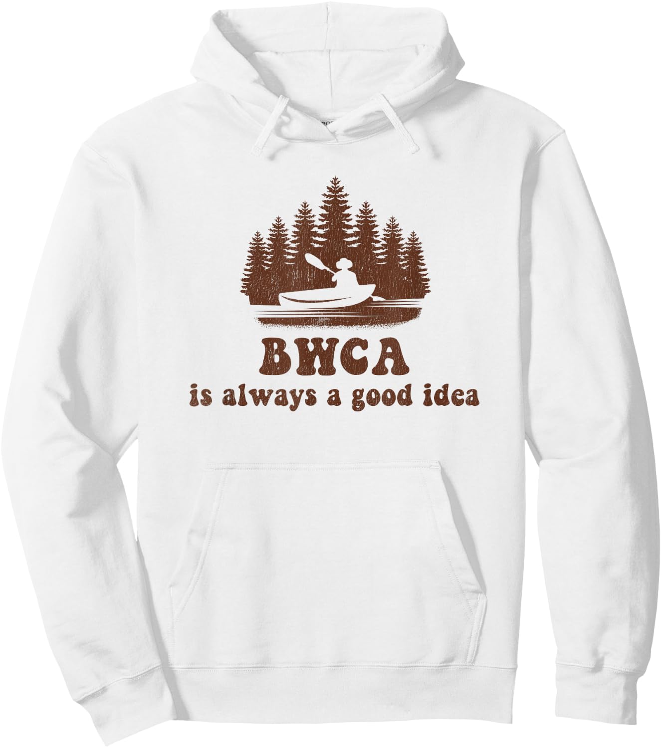 BWCA Boundary Waters Canoe Area Hoodie - Hoodie | White