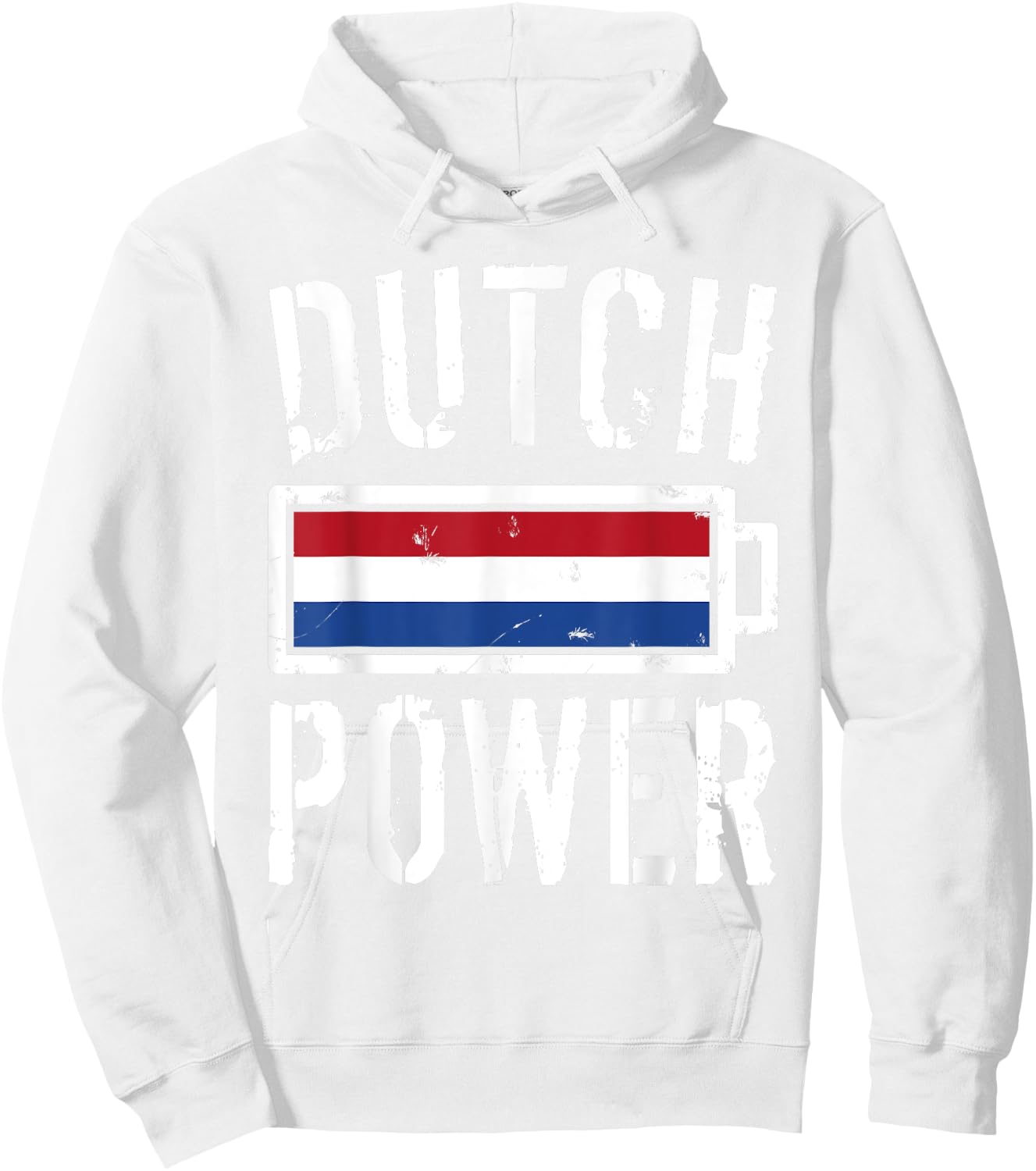 Netherlands Flag | Dutch Power Battery Proud Hoodie - Hoodie | White