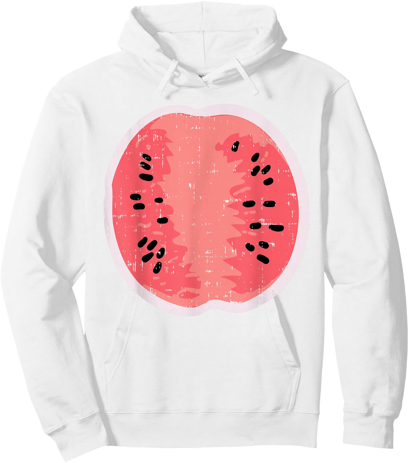 Watermelon Funny Fruit Food Lazy DIY Easy Halloween Costume Hoodie - Hoodie | White