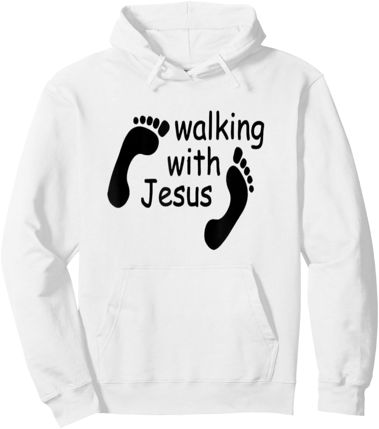 Walking with Jesus, Superhero God Love Hoodie - Hoodie | White