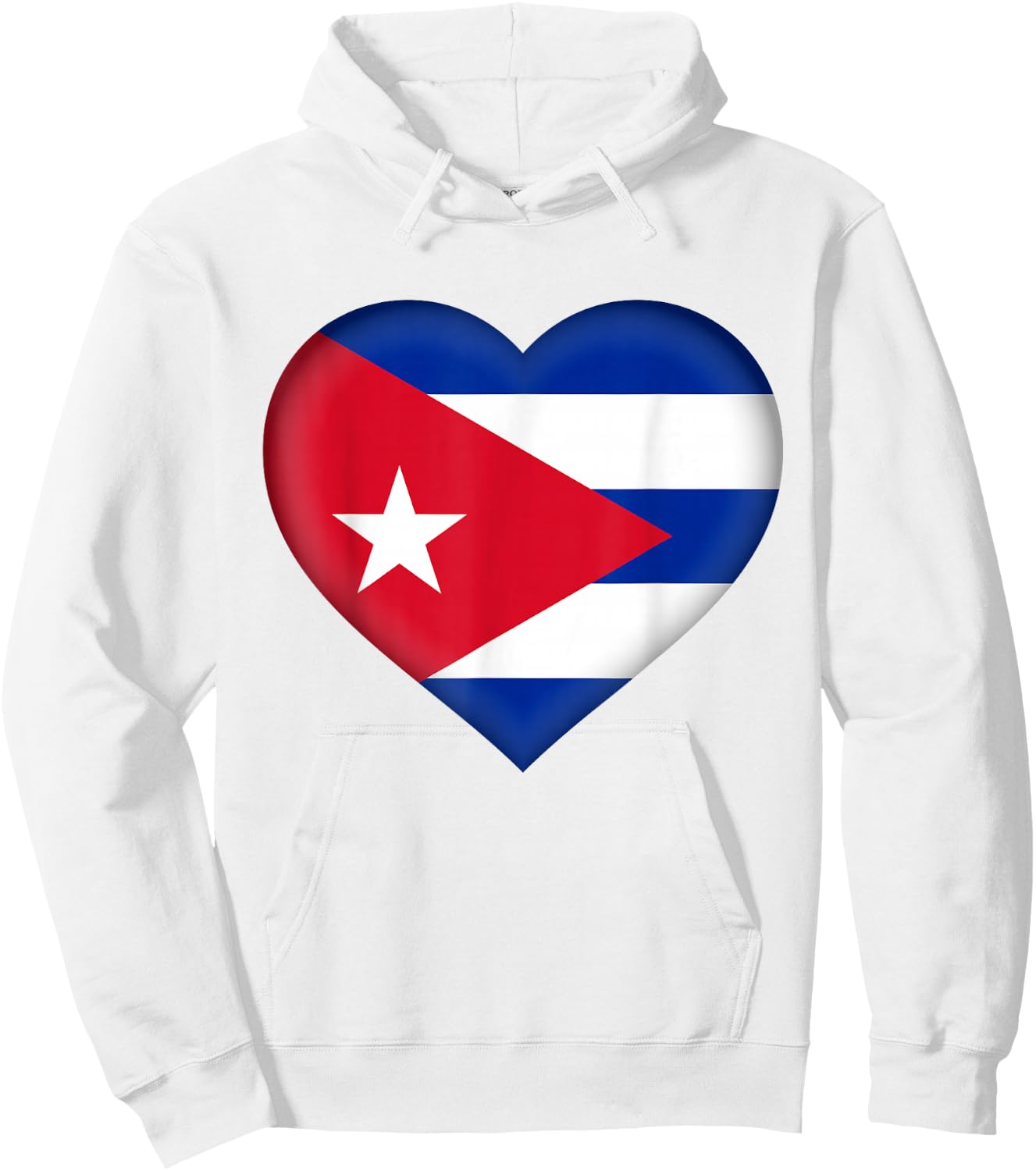 National Pride Country Roots Retro Gift | I Love Cuba | Cuban Flag Heart Outfit - Adults - White - Short Sleeve - Small - Classic Fit - Cotton - Machine Wash Hoodie - Hoodie | White