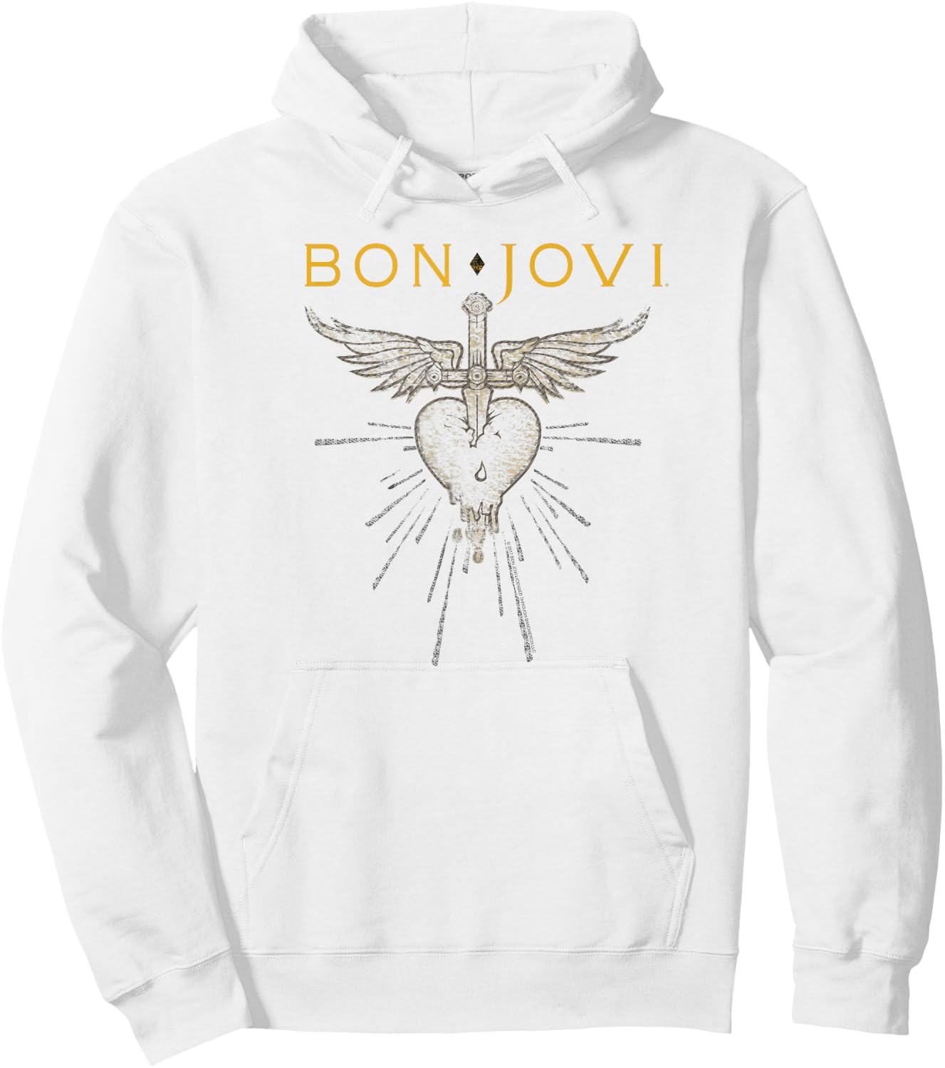Bon Jovi Greatest Hits Hoodie - Hoodie | White