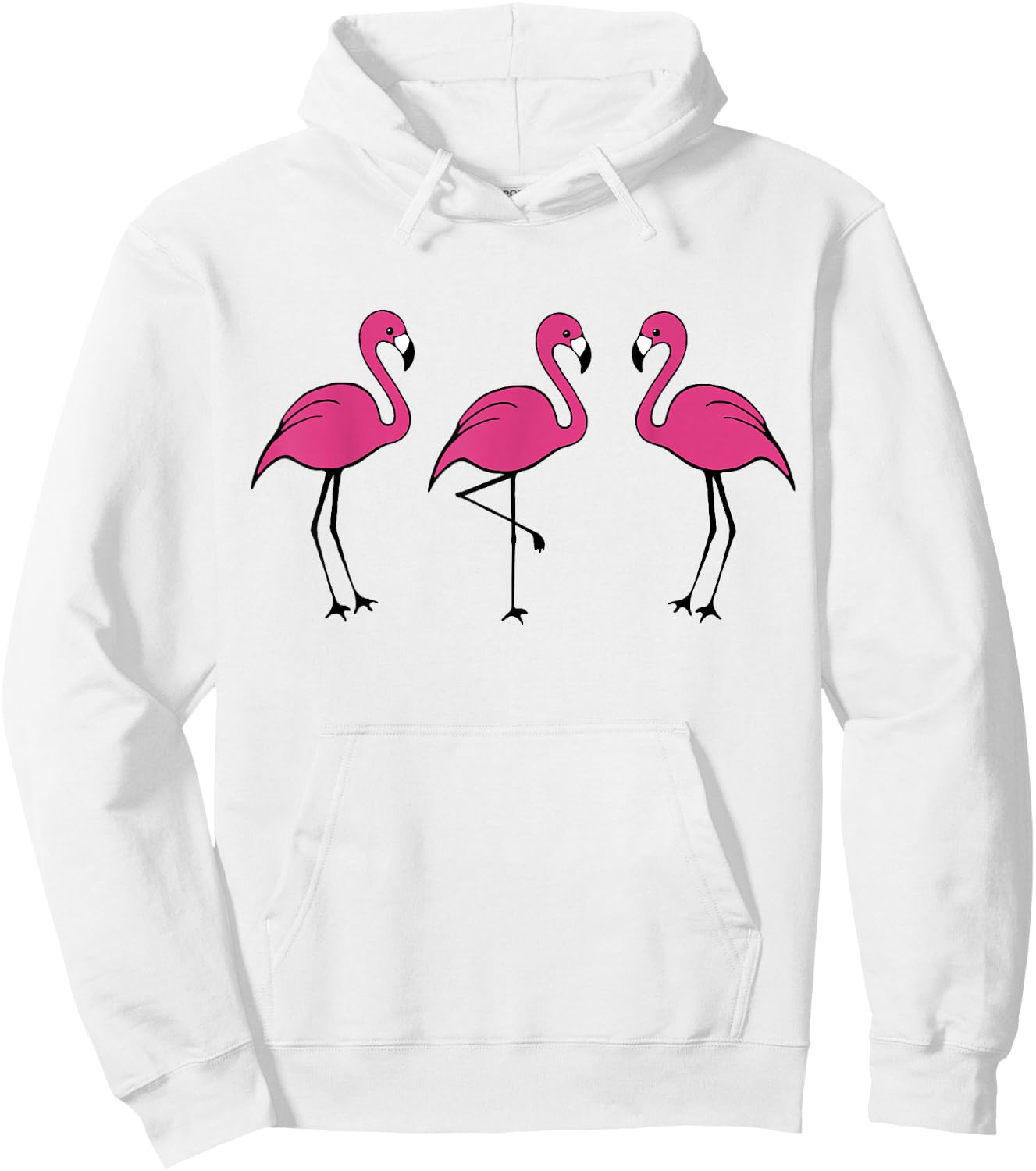 Pink Flamingo Hoodie - Hoodie | White