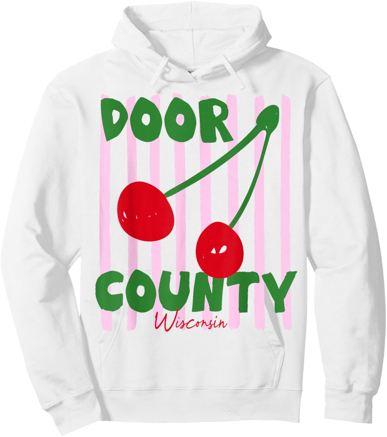 Door County Cherry Hoodie - Hoodie | White