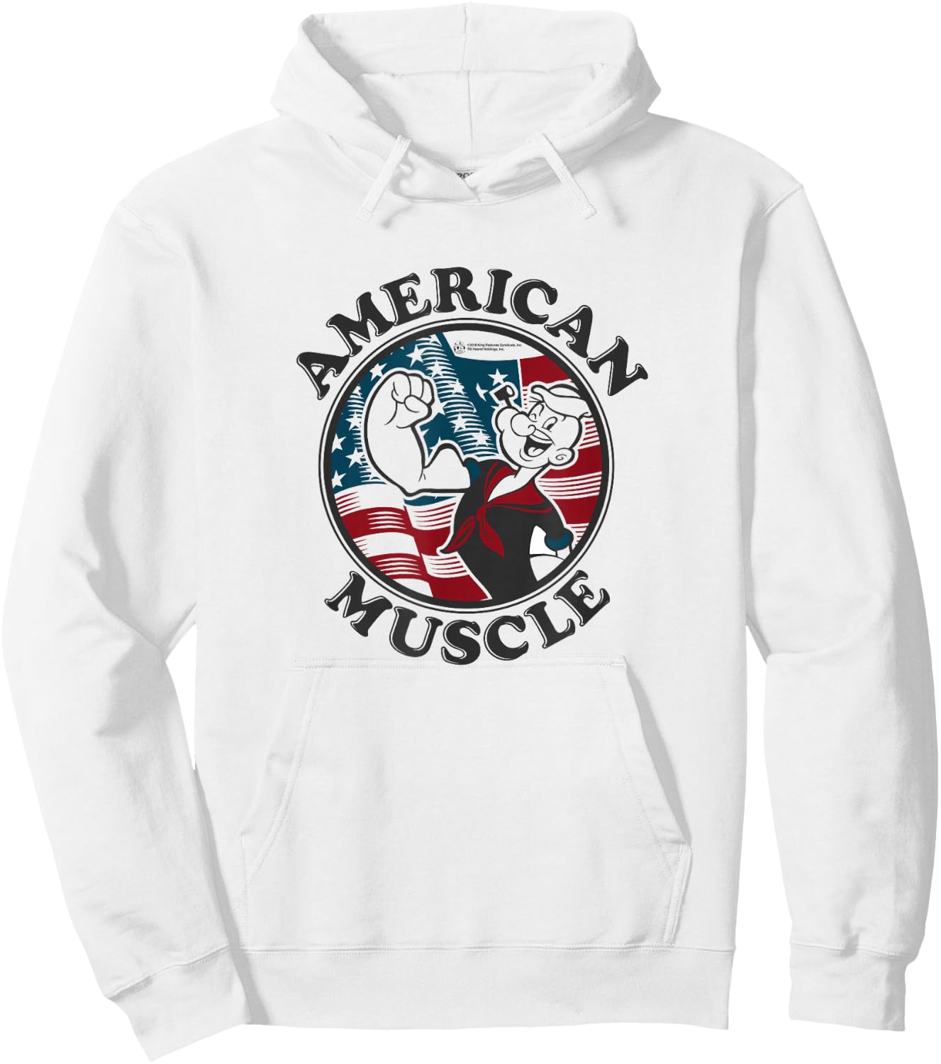 Popeye American Muscle #36898 Hoodie - Hoodie | White