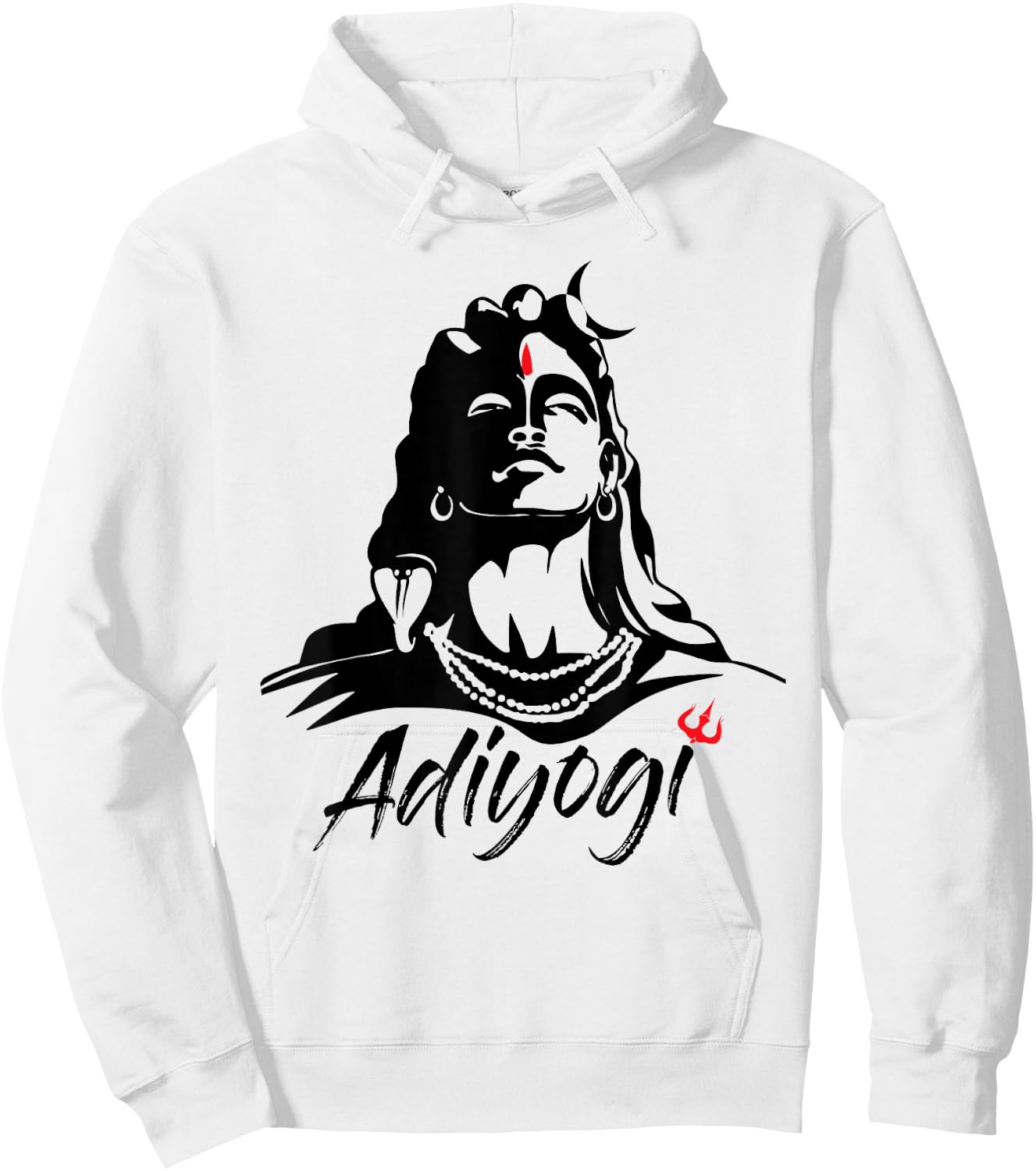 Adiyogi or Adhi Yogi Shiva Mahadev Aum Hindu Maha Shivratri Hoodie - Hoodie | White