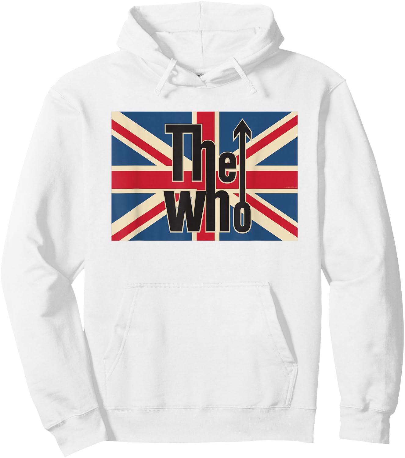 The Who Official Union Jack Flag Logo Hoodie - Hoodie | White