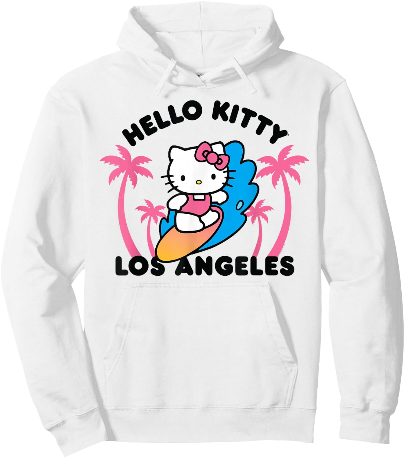 Hello Kitty Los Angeles Surfing Hoodie - Hoodie | White