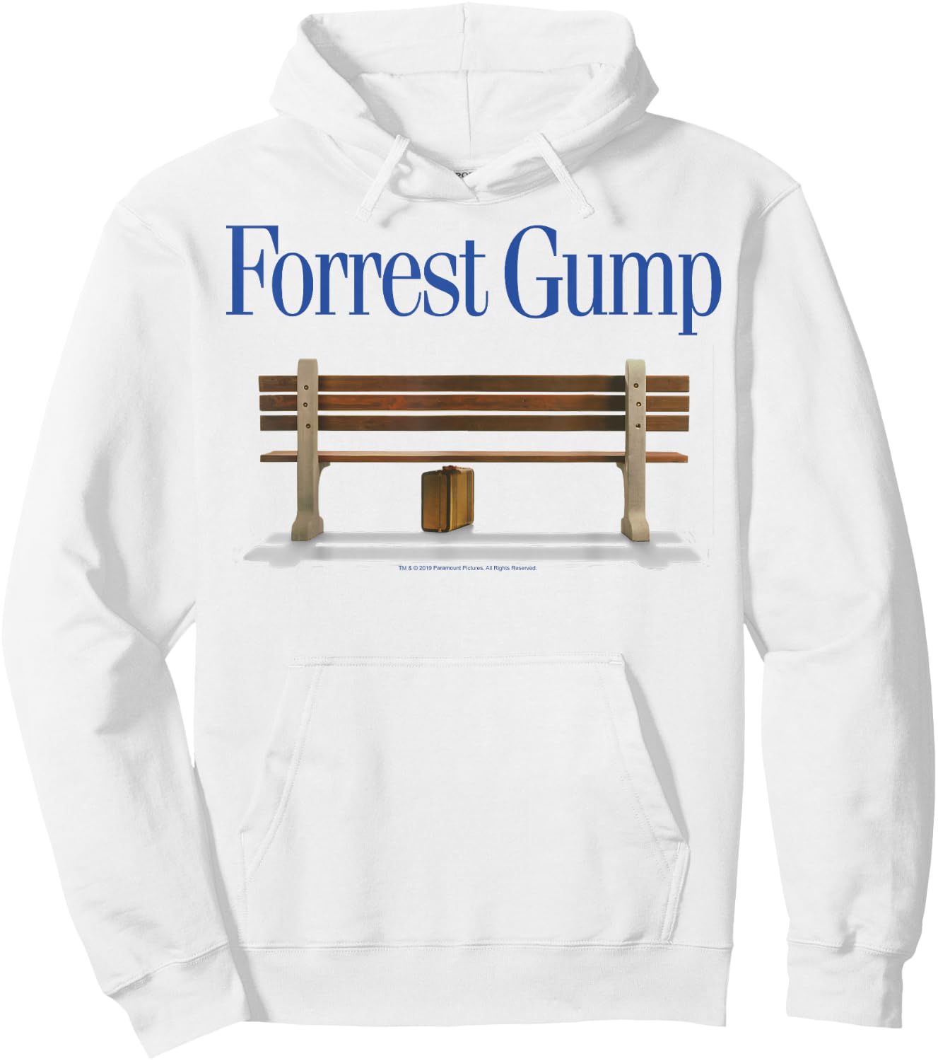Forrest Gump Bench Title Logo Hoodie - Hoodie | White