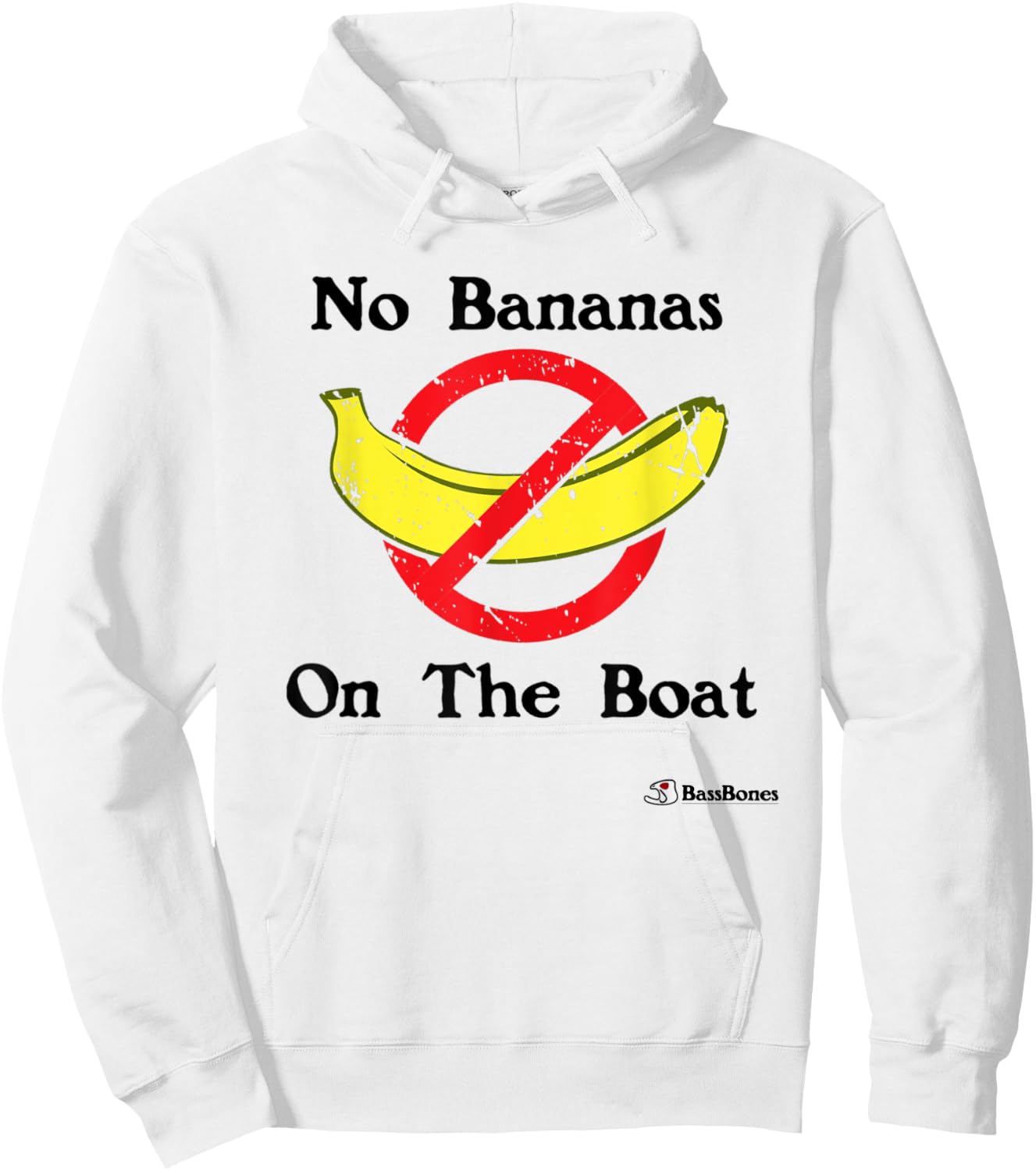 Fishing No Bananas On The Boat Funny Fishing Joke Hoodie - Hoodie | White