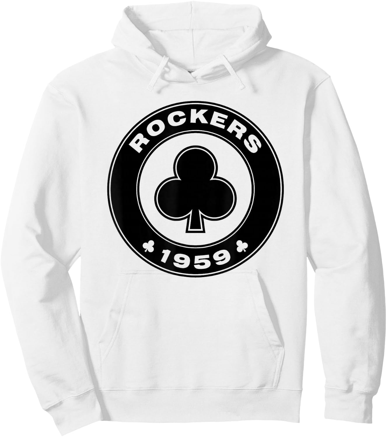 Rocker 1959 Cafe Racer Retro Classic Motorcycle Mod Hoodie - Hoodie | White