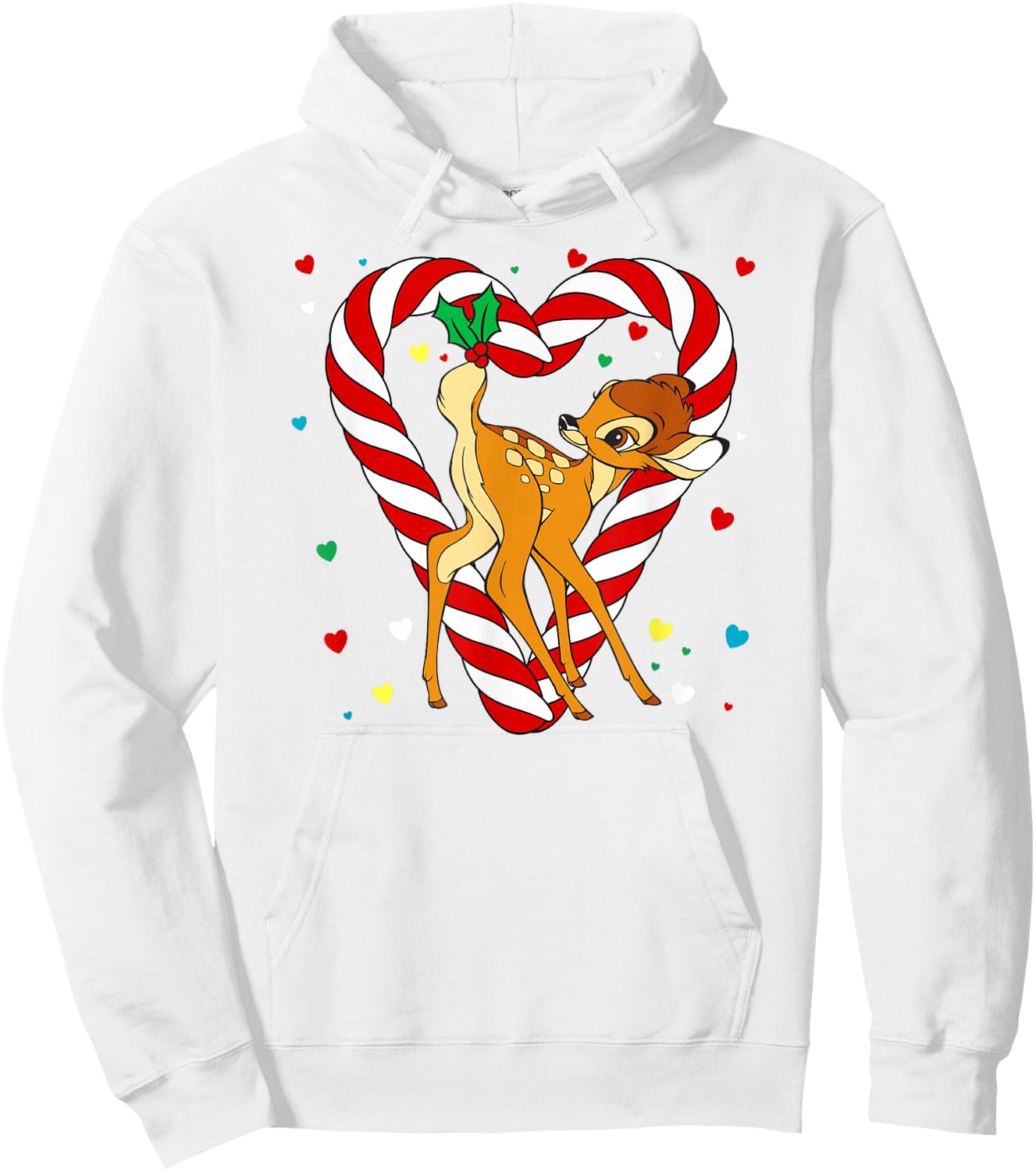 Disney - Bambi Candy Cane Holiday Hoodie - Hoodie | White