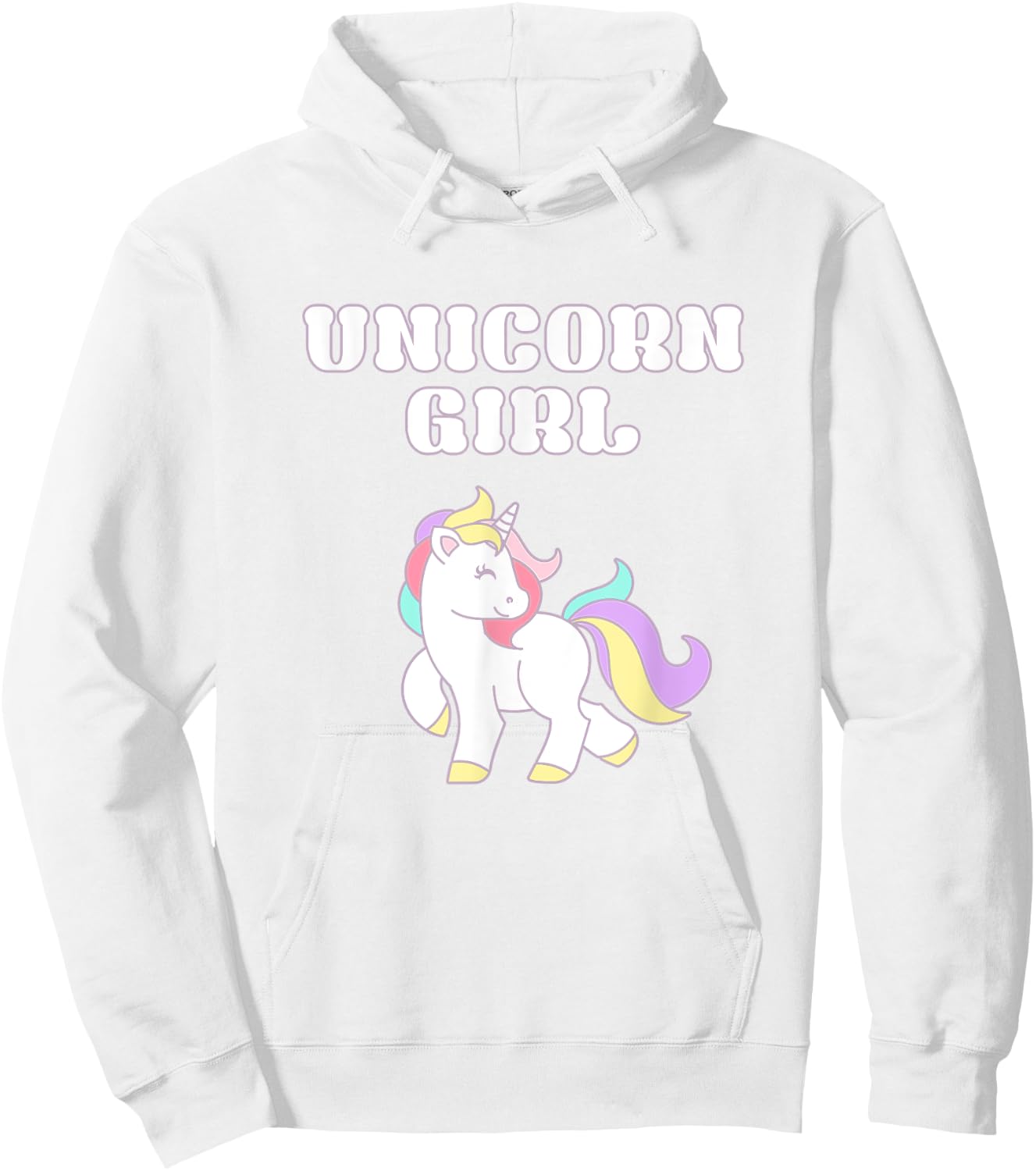 Unicorn T Shirt & Girls - Cute Unicorn Hoodie - Hoodie | White