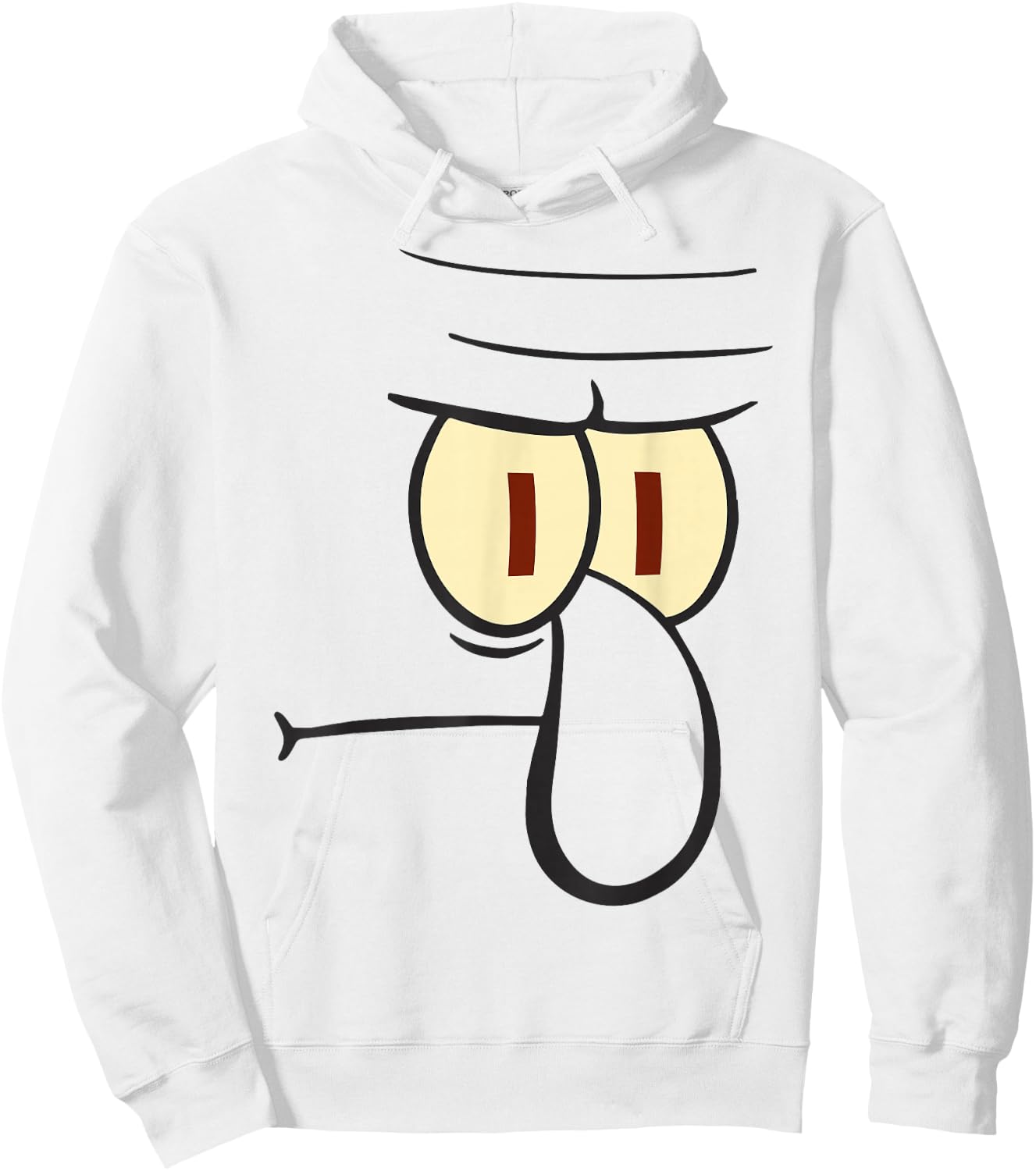 Spongebob Squarepants Squidward Big Face Hoodie - Hoodie | White